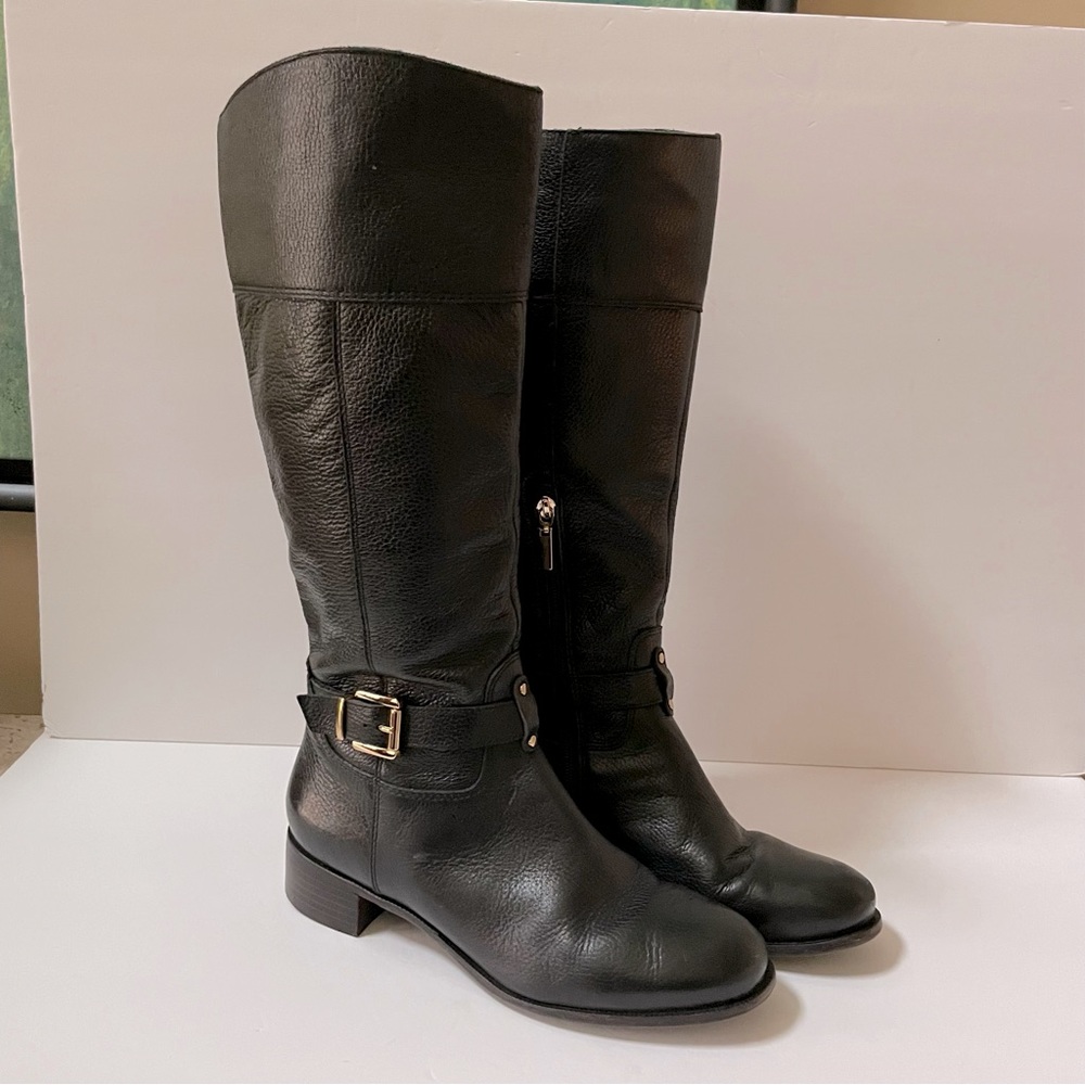 Banana Republic Black Leather Riding Boots 9.5